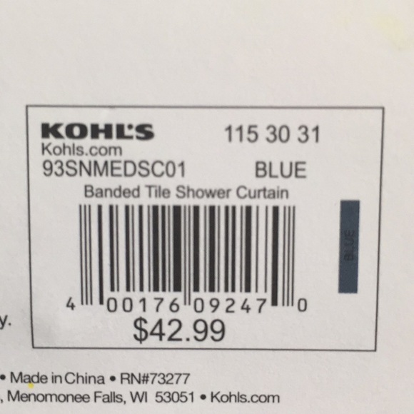 Sonoma Bath Sonoma Banded Tile Shower Curtain Poshmark